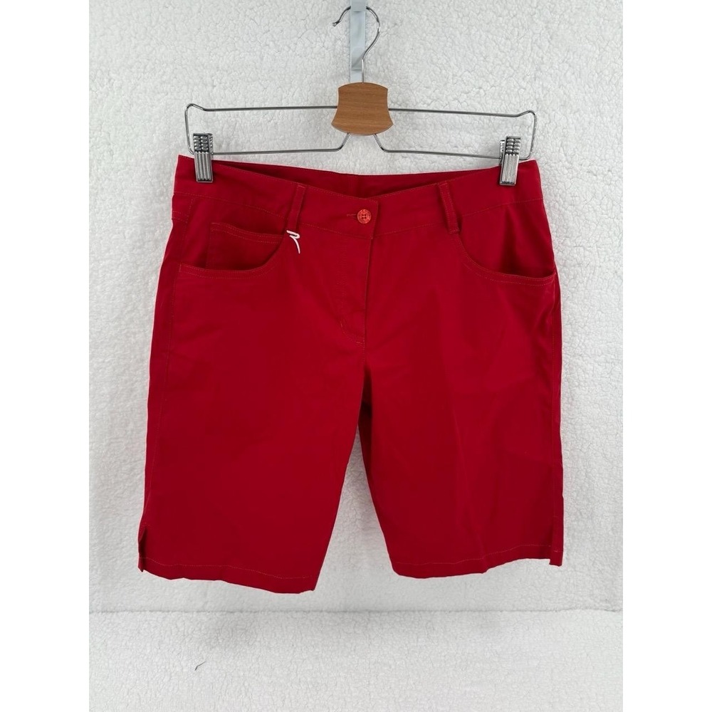 Chervo Women's‎ Red Golf Shorts Pockets Performance Athletic Casual